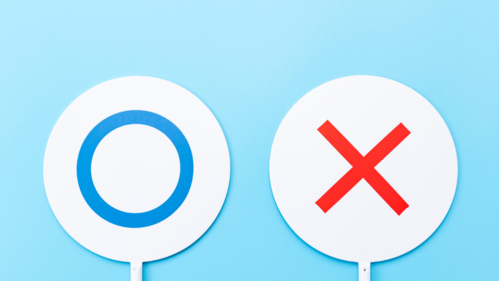 やっていいことと悪いことのイメージ画像